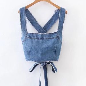 Blue Jean crop top